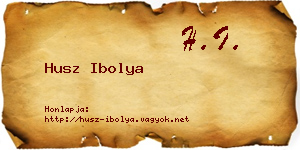 Husz Ibolya névjegykártya