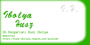 ibolya husz business card